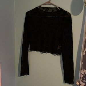 see through black shein top